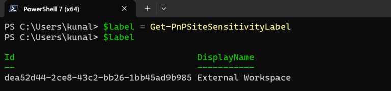 Retrieve Sensitivity Label Applied to SharePoint Sites using PnP PowerShell