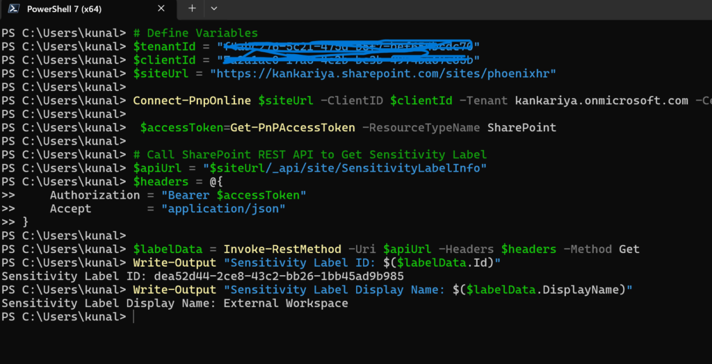 Retrieve Sensitivity Label Applied to SharePoint Sites - Graph API